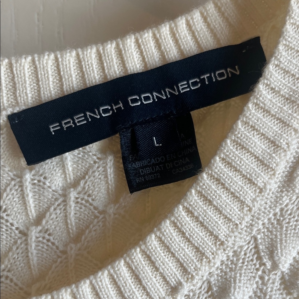 French Connection Cream Textured Women's Sweater - Picture 4 of 10
